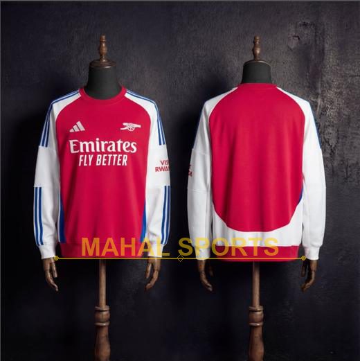 Moletom Arsenal adidas vermelho com patrocínio Emirates