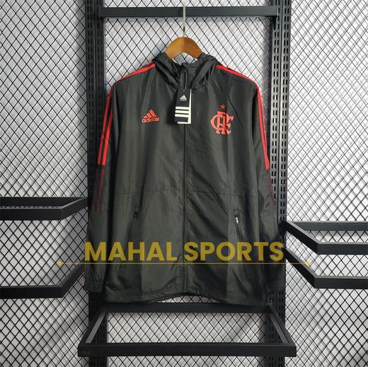 Corta-vento Flamengo adidas preto e vermelho